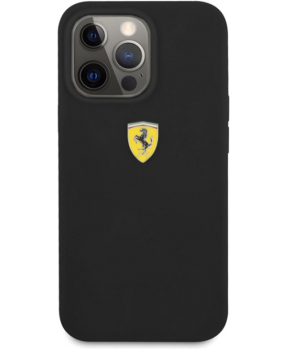 Ferrari silikonski ovitek Scuderia Ferrari FESSIHCP13SBK za iPhone 13 Pro Max - črn