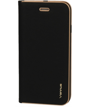 Havana Premium preklopna torbica Samsung Galaxy S22 Ultra 5G - črna z zlatim robom