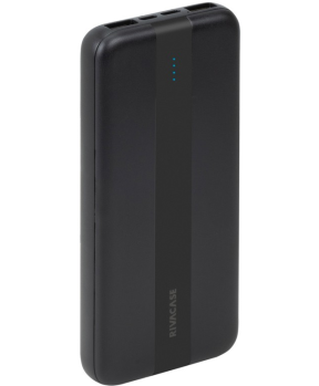 RIVACASE Prenosna baterija VA2041 ("Powerbank") 10.000 mAh 10W, črn z Type-C in 2x USB-A izhodi ter LED indikatorjem, ki omogoča simultano polnjenje 3 naprav