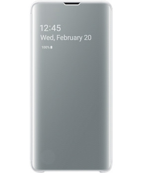 SAMSUNG original torbica Clear View EF-ZG973CWE za SAMSUNG Galaxy S10 G973 - bela