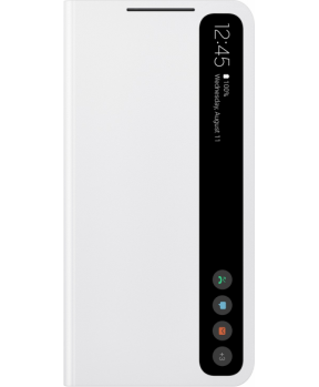 SAMSUNG original torbica Clear View EF-ZG990CWE za SAMSUNG Galaxy S21 FE G990 - bela
