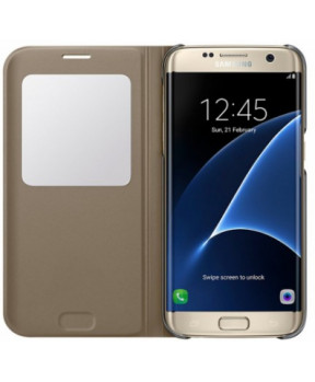 SAMSUNG original S-View EF-CG935PFE preklopna torbica SAMSUNG Galaxy S7 Edge G935 zlata