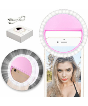 Selfie lučka za telefon - roza