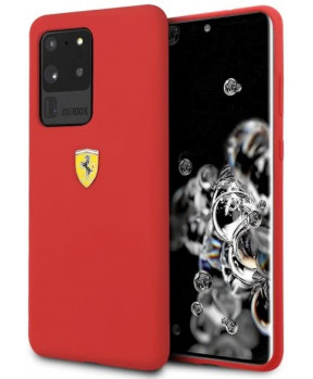 Silikonski ovitek Scuderia Ferrari FESSIHCS69RE za Samsung Galaxy S20 Ultra G988 - rdeč