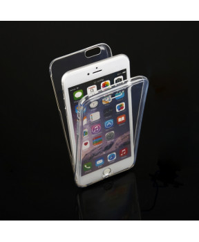 Silikonski ovitek spredaj + zadaj za iPhone 6 Plus - prozoren