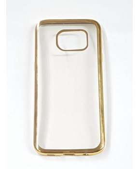 Silikonski ovitek z okvirjem za Samsung Galaxy S7 Edge G935 - zlat